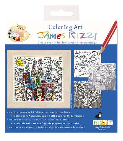 Fridolin Coloring Art, James Rizzi, Ausmal-Set