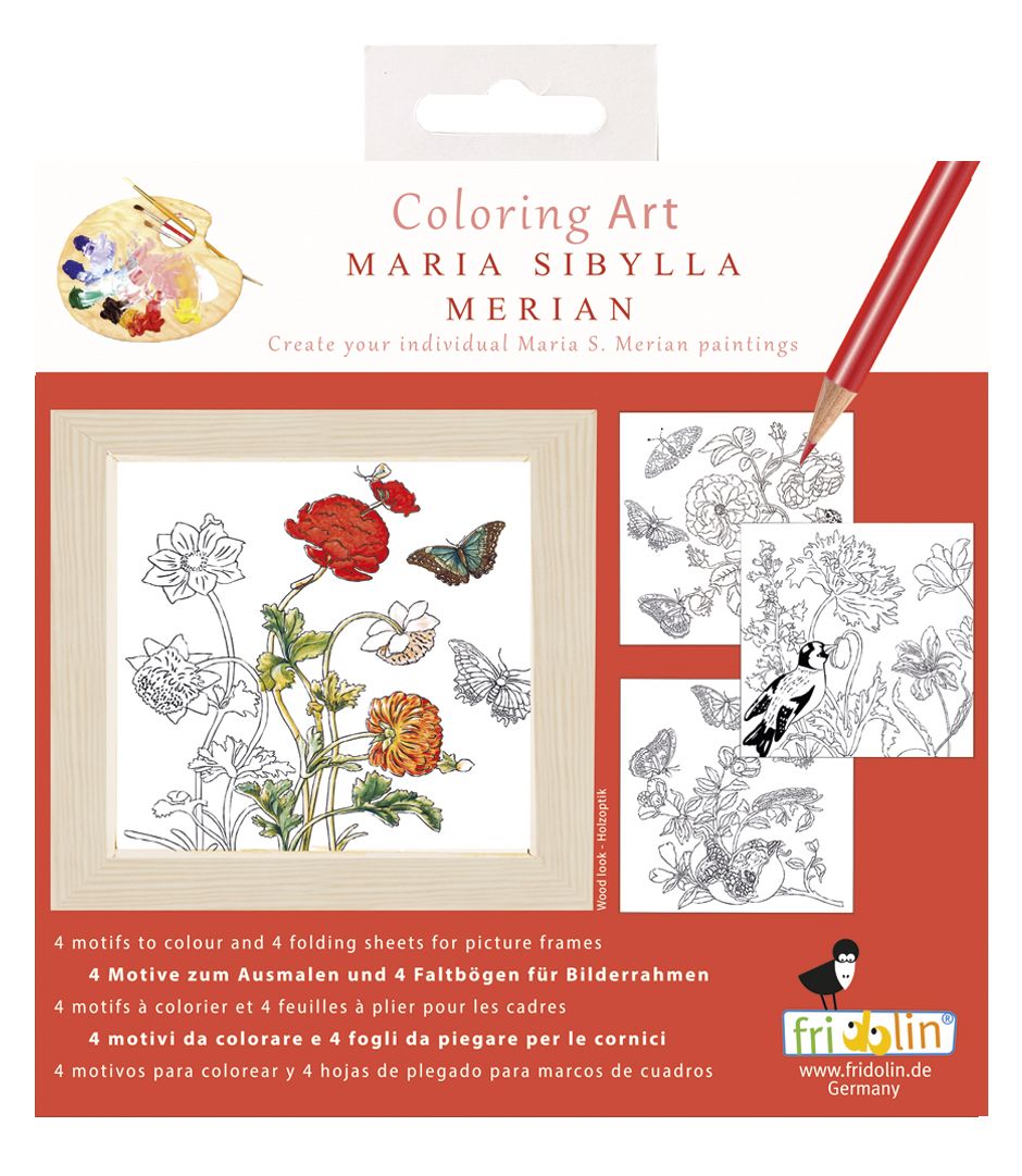 Fridolin Coloring Art, Merian, Ausmal-Set