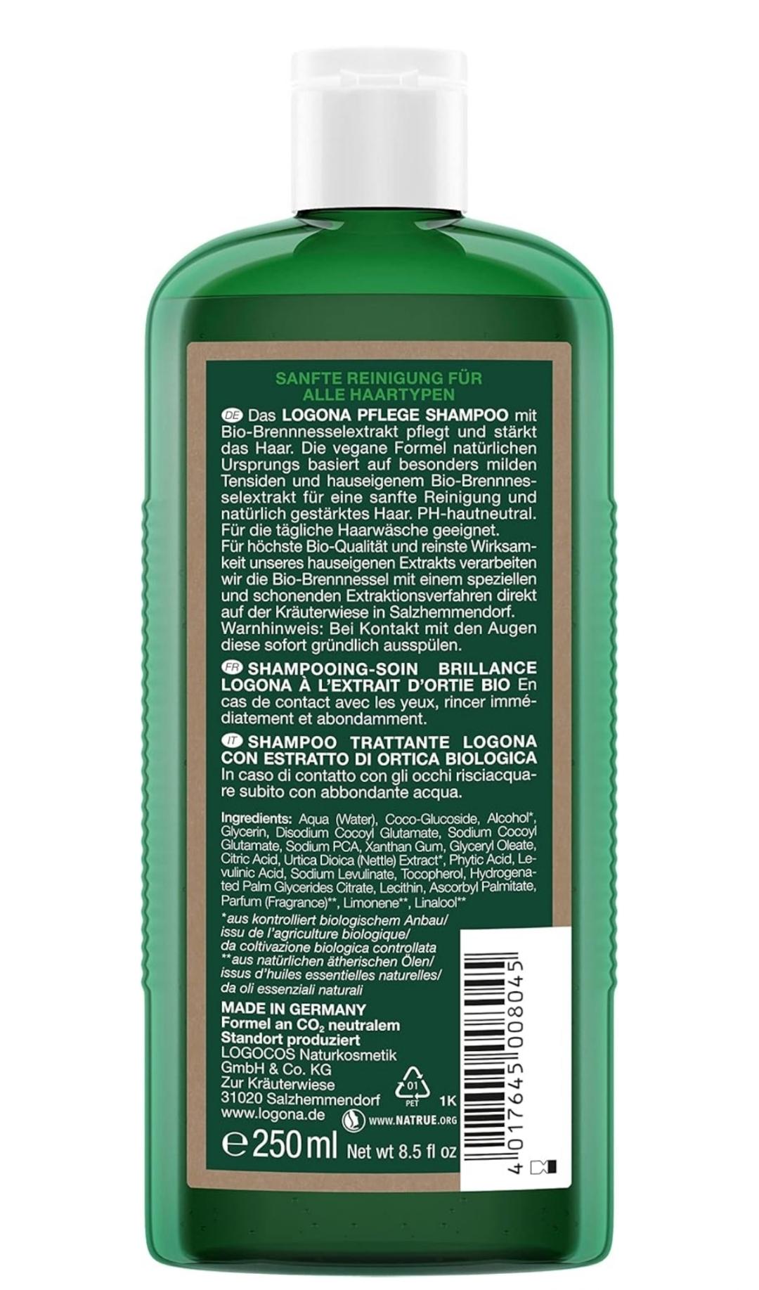 LOGONA Care Shampoo Organic Nettle 250ml