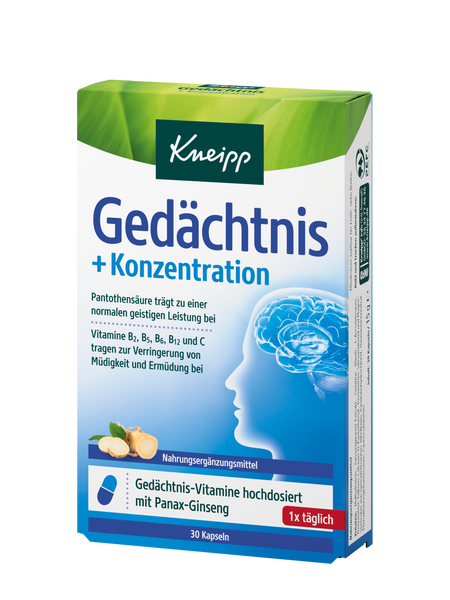 Kneipp Gedächtnis + Konzentration Kapseln 30 St.