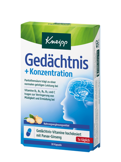 Kneipp Gedächtnis + Konzentration Kapseln 30 St.